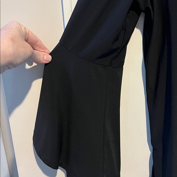 Slinky Brand Black Flared Sleeve Blouse - Picture 3 of 3